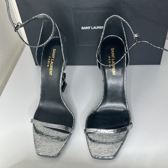 Saint Laurent metallic calfskin optimal 110 sandals - Picture 2 of 10